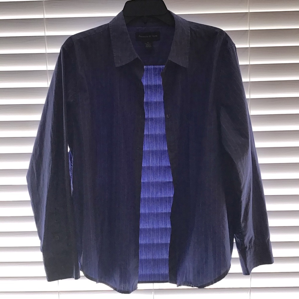 Preston & York Blue Button Down Blouse